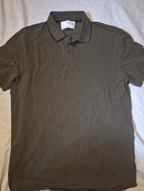Selected Homme Men's Dark Olive Polo with Contrast Trim